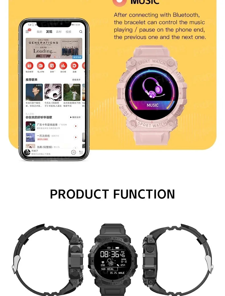 Smart Watch for Men Women, IP67 Waterproof Fitness Tracker with Heart Rate Monitor
