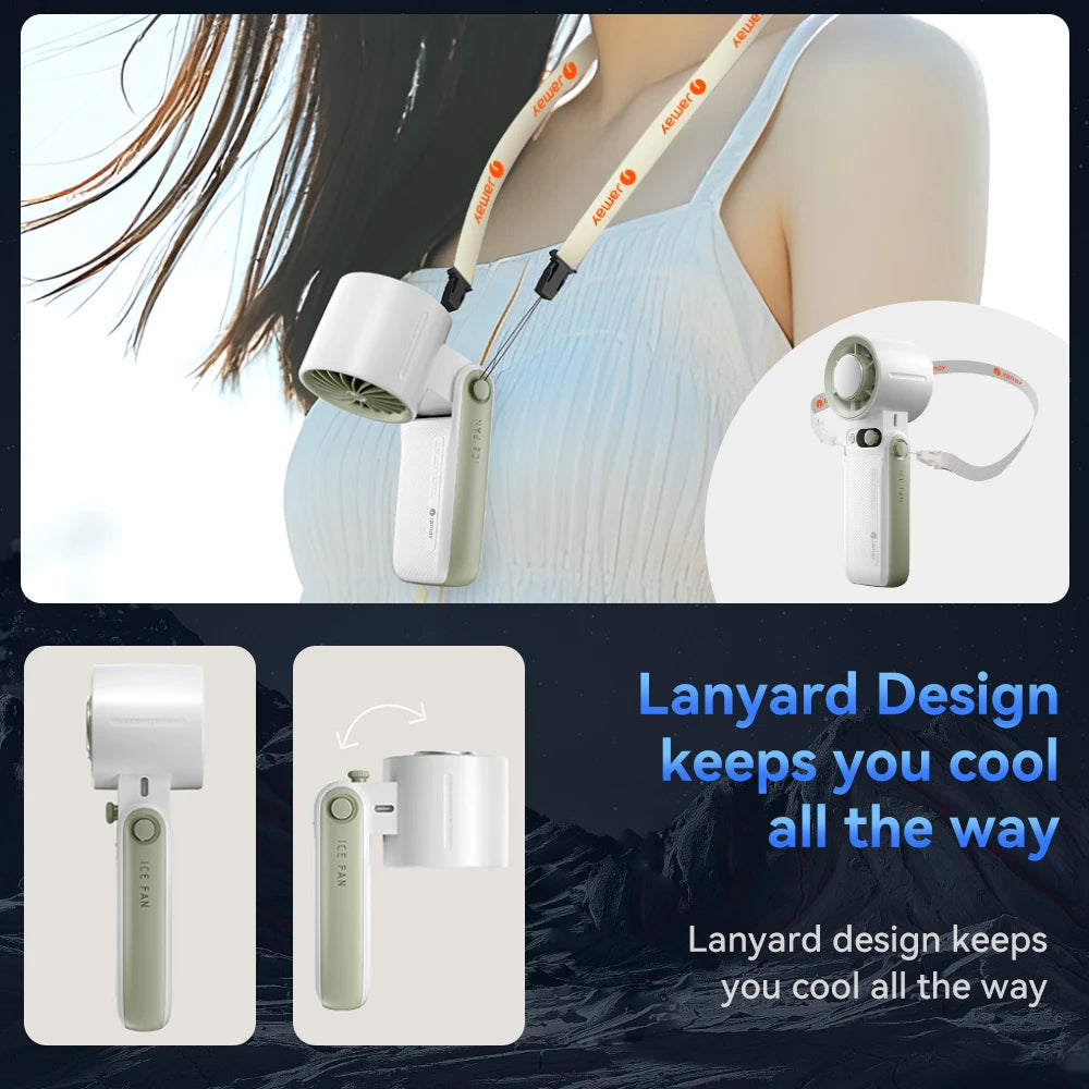 Rechargeable Handheld Fan, 199 Speeds and 6H Battery, Portable Mini Cooling Fan