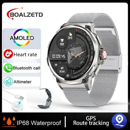 2025 Men's GPS Smartwatch, 1.85" HD Fitness Tracker with Bluetooth Call & Large Battery