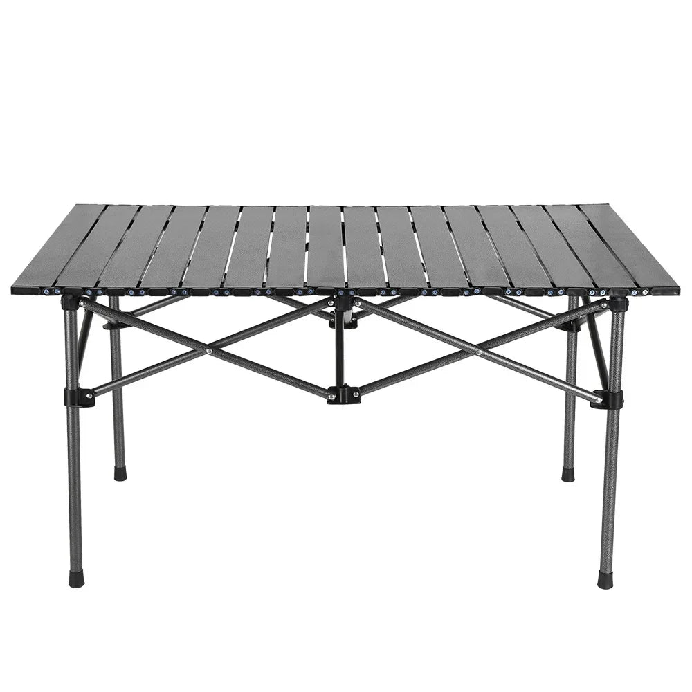 Portable Folding Camping Table with Aluminum Alloy Top for BBQ, Picnic & Outdoor Dining