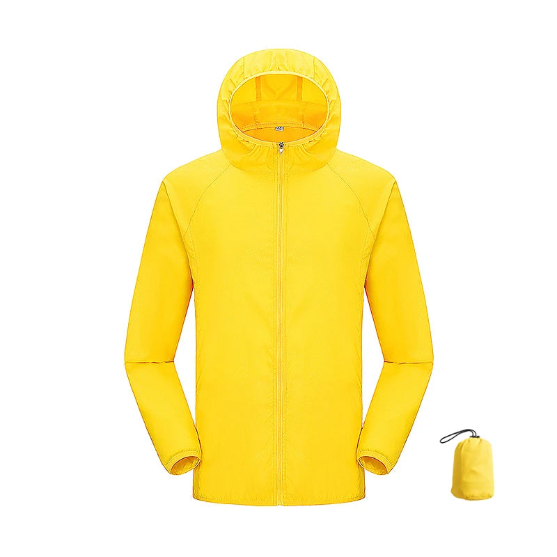 Men's and Women's Waterproof Hiking Jacket, Packable Windbreaker Rain Coat
