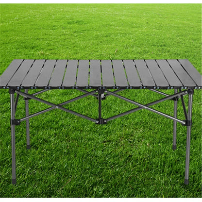 Portable Folding Camping Table with Aluminum Alloy Top for BBQ, Picnic & Outdoor Dining
