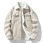 Men's Corduroy Jacket Winter 2024 Warm Thick Coat Casual Down Cotton Puffer Coat for Men