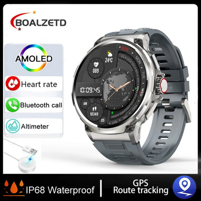2025 Men's GPS Smartwatch, 1.85" HD Fitness Tracker with Bluetooth Call & Large Battery