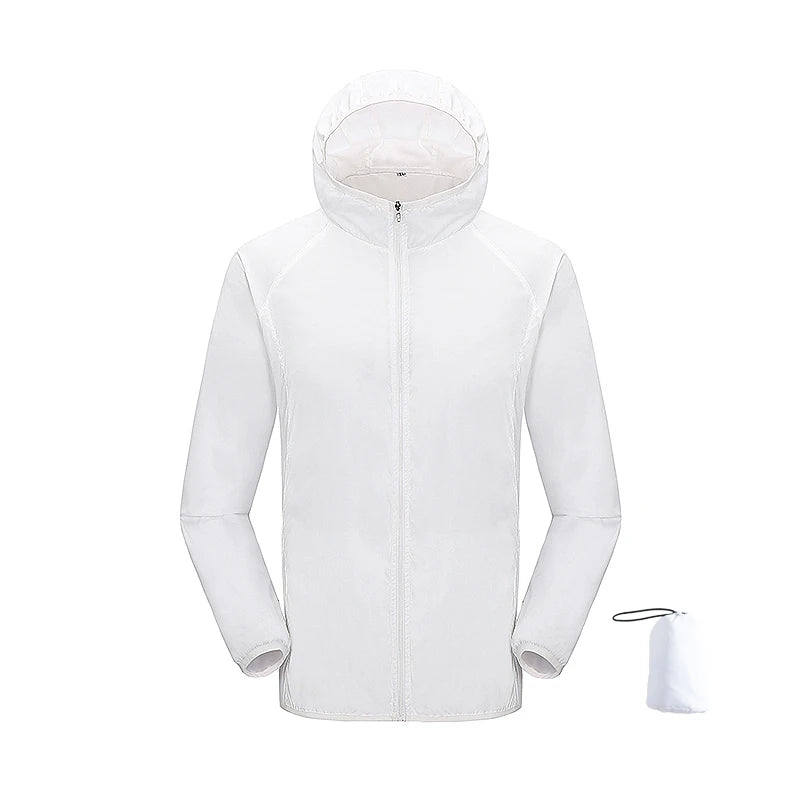 Men's and Women's Waterproof Hiking Jacket, Packable Windbreaker Rain Coat