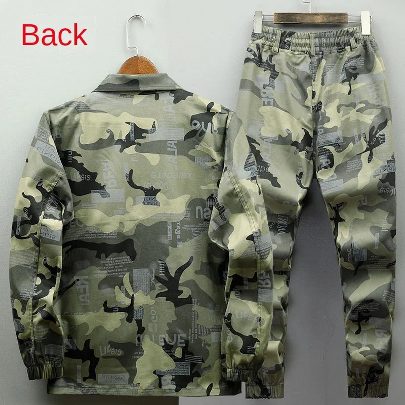 Men's Lightweight Camo Tactical Jacket with Multiple Pockets for Work & Outdoor Activities