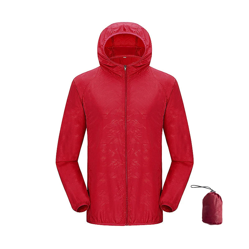 Men's and Women's Waterproof Hiking Jacket, Packable Windbreaker Rain Coat