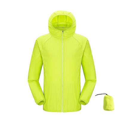 Men's and Women's Waterproof Hiking Jacket, Packable Windbreaker Rain Coat