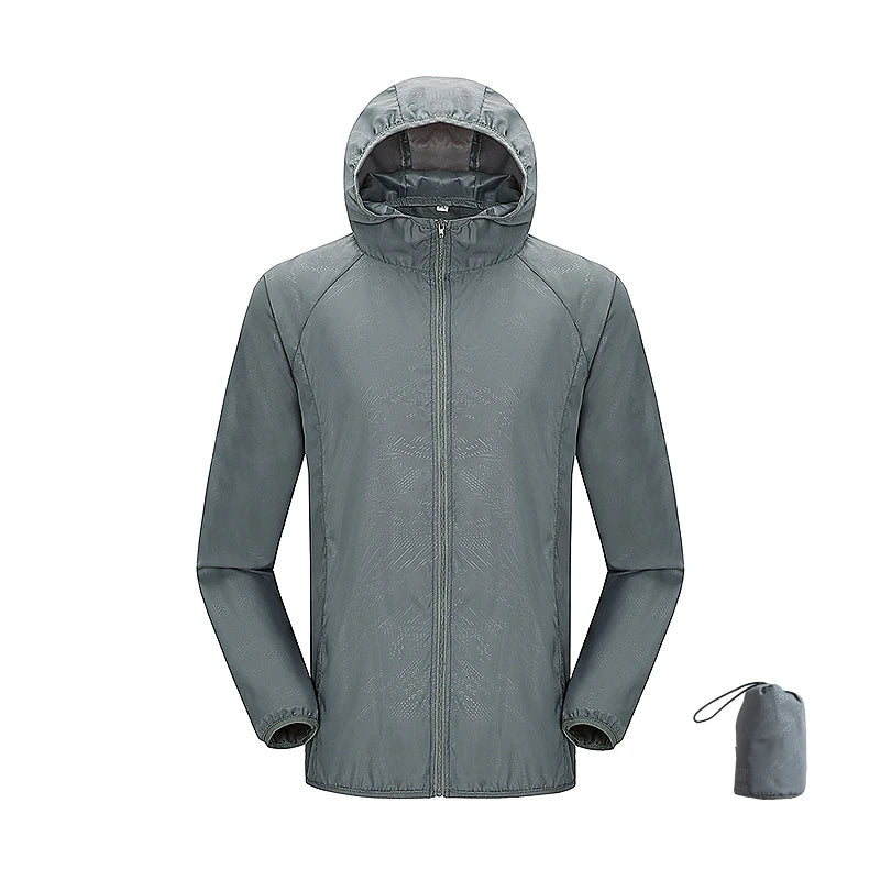 Men's and Women's Waterproof Hiking Jacket, Packable Windbreaker Rain Coat