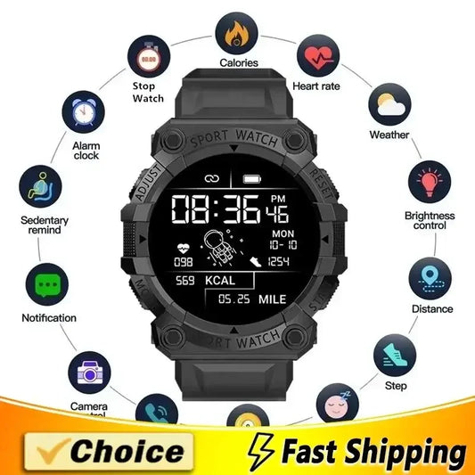 Smart Watch for Men Women, IP67 Waterproof Fitness Tracker with Heart Rate Monitor