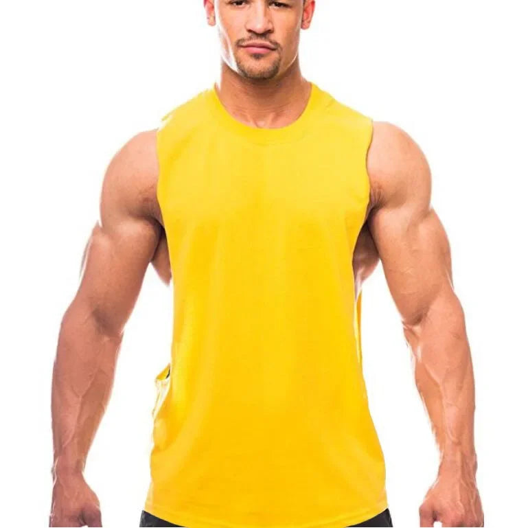 Custom Logo Men's Bodybuilding Tank Top Personalized Gym Workout Sleeveless Fitness Singlet