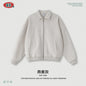 Men's Vintage Workwear Jacket 2025 Old Money Style Turn Down Collar Sweatshirt