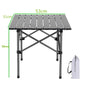 Portable Folding Camping Table with Aluminum Alloy Top for BBQ, Picnic & Outdoor Dining