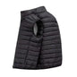 Men's Thermal Sleeveless Vest Jacket, Winter Warm Cotton Padded Coat Waistcoat Stand Collar