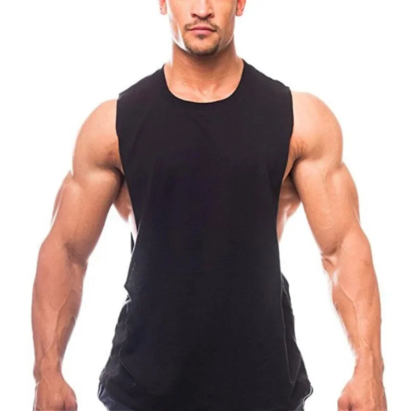 Custom Logo Men's Bodybuilding Tank Top Personalized Gym Workout Sleeveless Fitness Singlet
