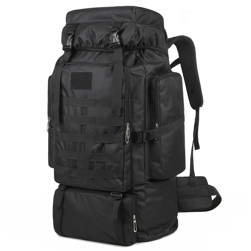 Large Capacity Hiking Backpack Outdoor Camping Rucksack Canvas Trekking Backpack
