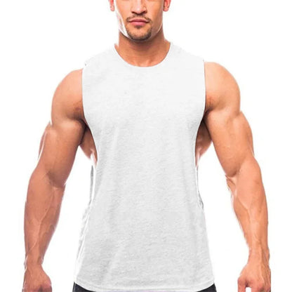 Custom Logo Men's Bodybuilding Tank Top Personalized Gym Workout Sleeveless Fitness Singlet