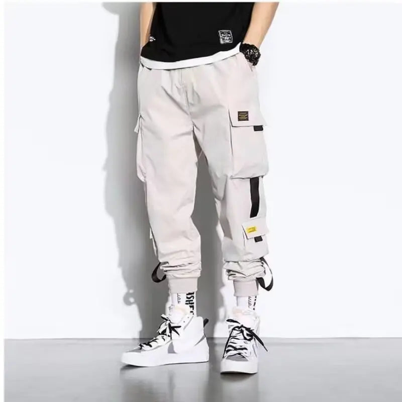 Men's Loose Fit Cargo Workwear Pants Spring Summer Casual Streetwear Joggers