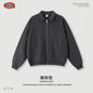 Men's Vintage Workwear Jacket 2025 Old Money Style Turn Down Collar Sweatshirt