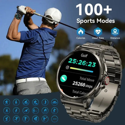 2025 Men's GPS Smartwatch, 1.85" HD Fitness Tracker with Bluetooth Call & Large Battery