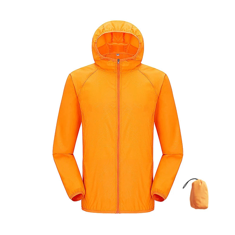 Men's and Women's Waterproof Hiking Jacket, Packable Windbreaker Rain Coat