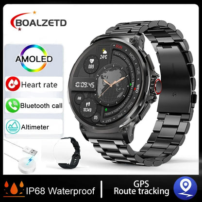 2025 Men's GPS Smartwatch, 1.85" HD Fitness Tracker with Bluetooth Call & Large Battery