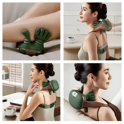 4D Neck and Back Massager Electric Deep Tissue Percussion Massage Gun for Pain Relief