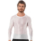 Men's Slim Fit Long Sleeve Workout Shirt Solid Color Breathable Gym & Yoga Top
