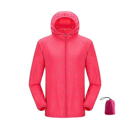Men's and Women's Waterproof Hiking Jacket, Packable Windbreaker Rain Coat