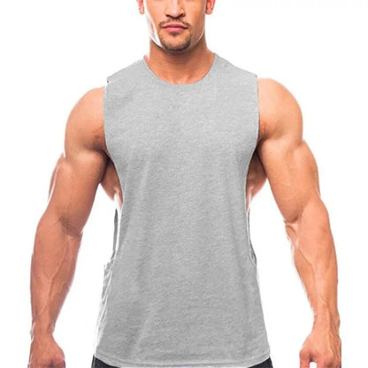 Custom Logo Men's Bodybuilding Tank Top Personalized Gym Workout Sleeveless Fitness Singlet