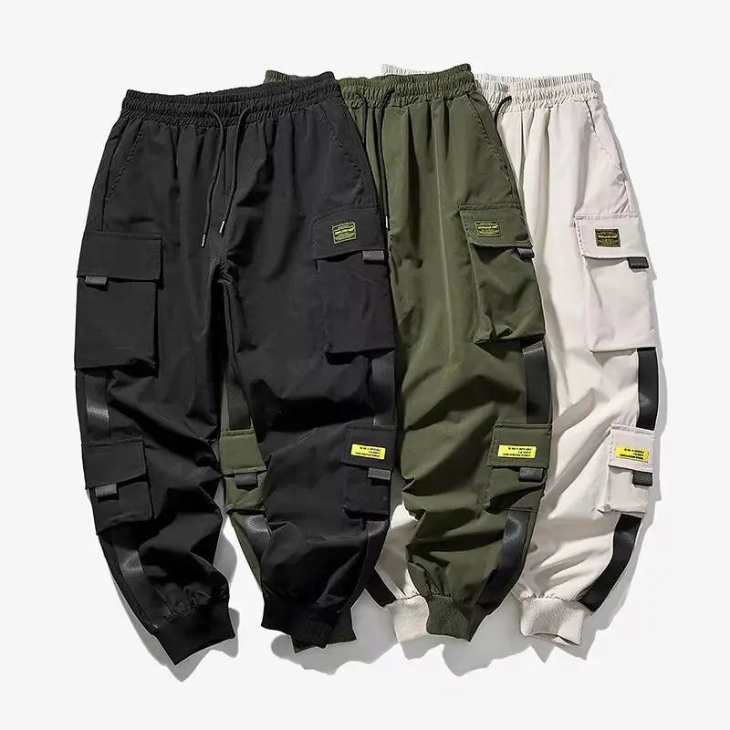 Men's Loose Fit Cargo Workwear Pants Spring Summer Casual Streetwear Joggers