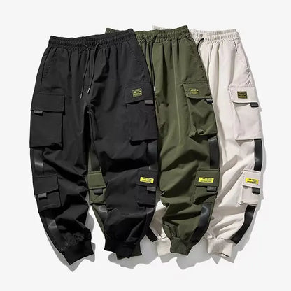 Men's Loose Fit Cargo Workwear Pants Spring Summer Casual Streetwear Joggers