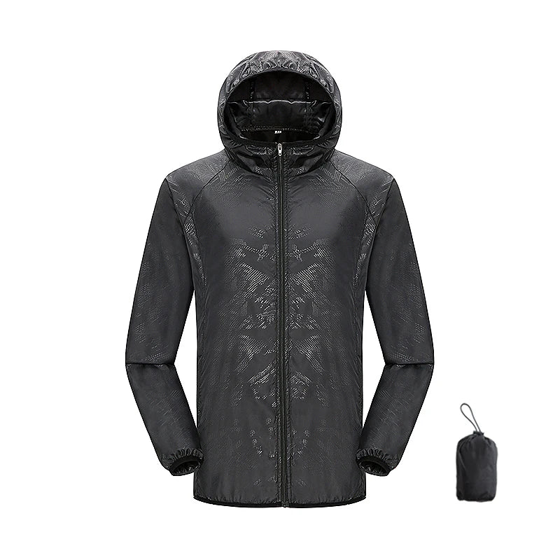 Men's and Women's Waterproof Hiking Jacket, Packable Windbreaker Rain Coat