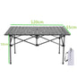 Portable Folding Camping Table with Aluminum Alloy Top for BBQ, Picnic & Outdoor Dining