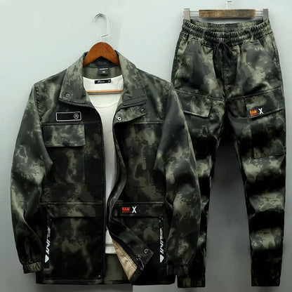 Men's Lightweight Camo Tactical Jacket with Multiple Pockets for Work & Outdoor Activities