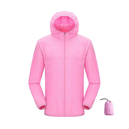 Men's and Women's Waterproof Hiking Jacket, Packable Windbreaker Rain Coat