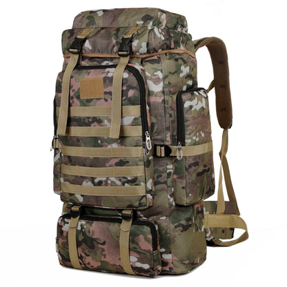 Large Capacity Hiking Backpack Outdoor Camping Rucksack Canvas Trekking Backpack