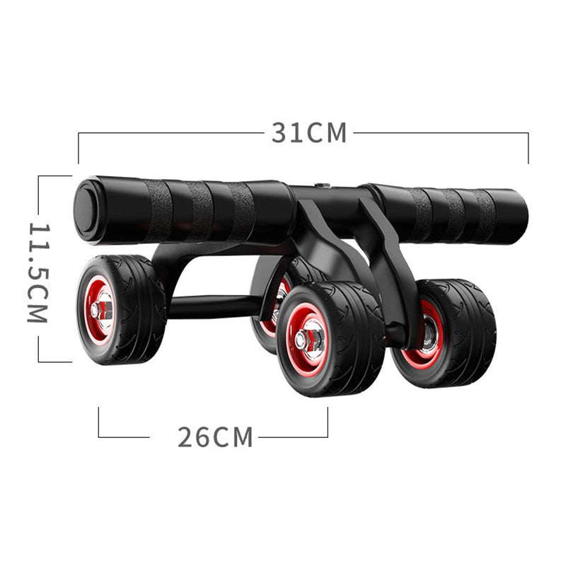 4 Wheels Abdominal Roller Muscle Trainer