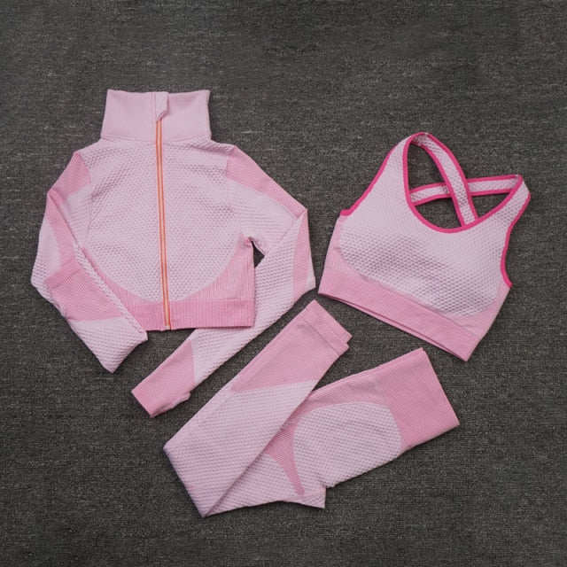 Seamless Yoga Set Fitness Clothing - 2/3PCS