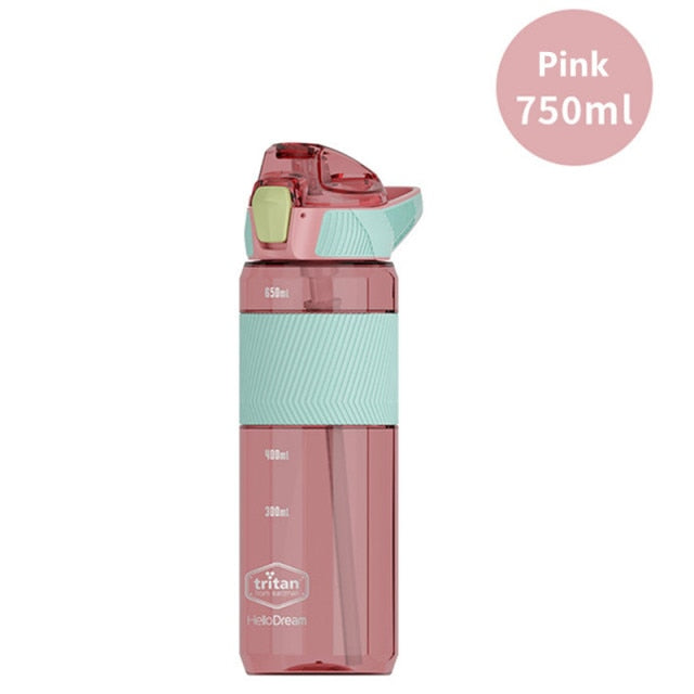 Water Bottle Tritan  With Straw Eco-Friendly - 750ml/1000ml/1600ml