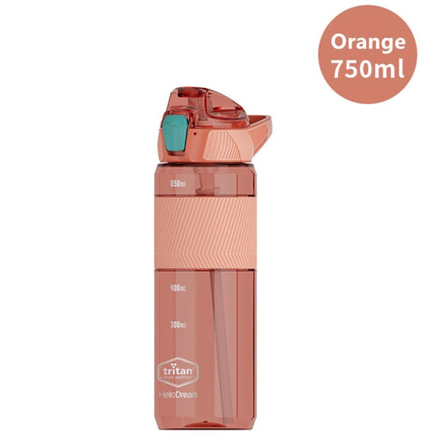 Water Bottle Tritan  With Straw Eco-Friendly - 750ml/1000ml/1600ml