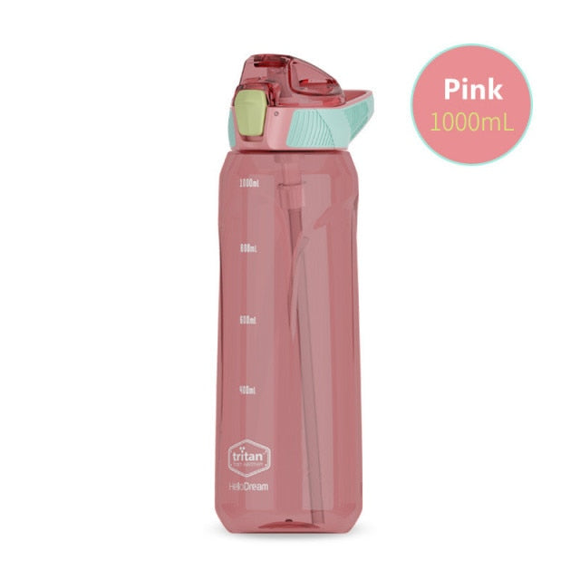 Water Bottle Tritan  With Straw Eco-Friendly - 750ml/1000ml/1600ml