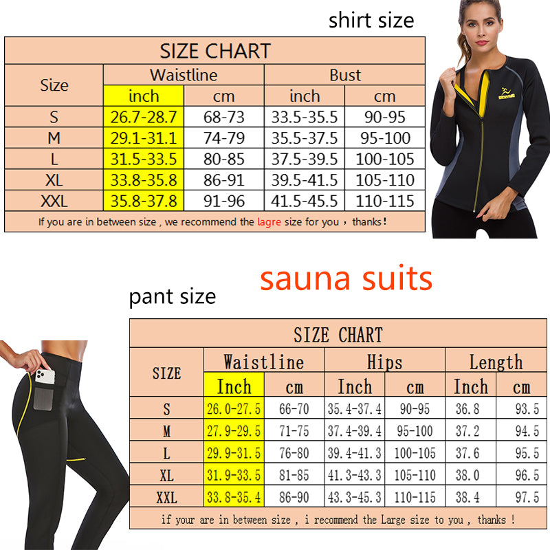 Neoprene Sauna Pants and Shirts