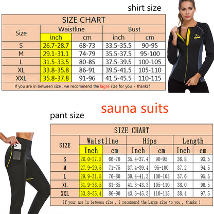 Neoprene Sauna Pants & Shirt Set